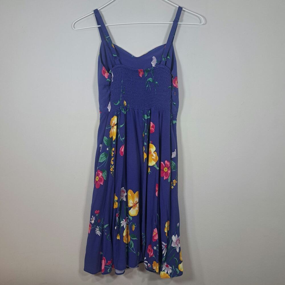 Old Navy Fit and Flare Floral Cami Dress Blue Women's XS - Picture 2 of 6